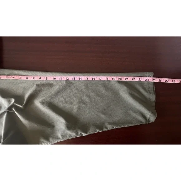 Columbia Women's PFG Pull On Pants Green Size L Reg Hiking Lightweight Packable - Picture 8 of 8